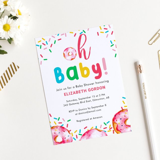 Oh, Baby! Rainbow Baby Shower Einladung (Von Creator hochgeladen)