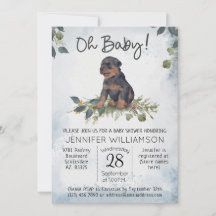 Oh, Baby! Rottweiler Puppy Dog Babydusche