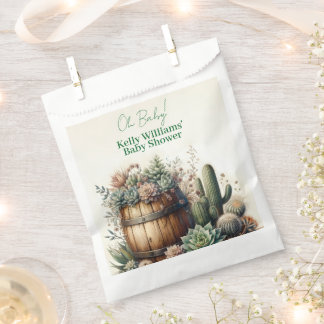 Oh Baby! Rustikale Sukkulenten & Kakteen-Baby-Part Geschenktütchen