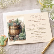 Oh, Baby! rustikale Sukkulturen & Kakti Babydusche