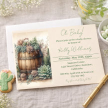 Oh, Baby! rustikale Sukkulturen & Kakti Babydusche