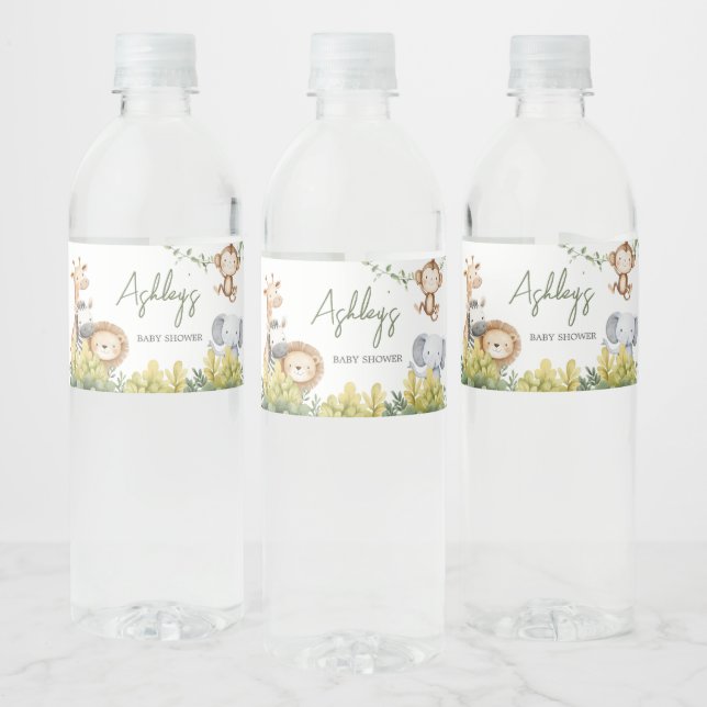 Oh Baby Safari Animals Baby Dusche (Flaschen)