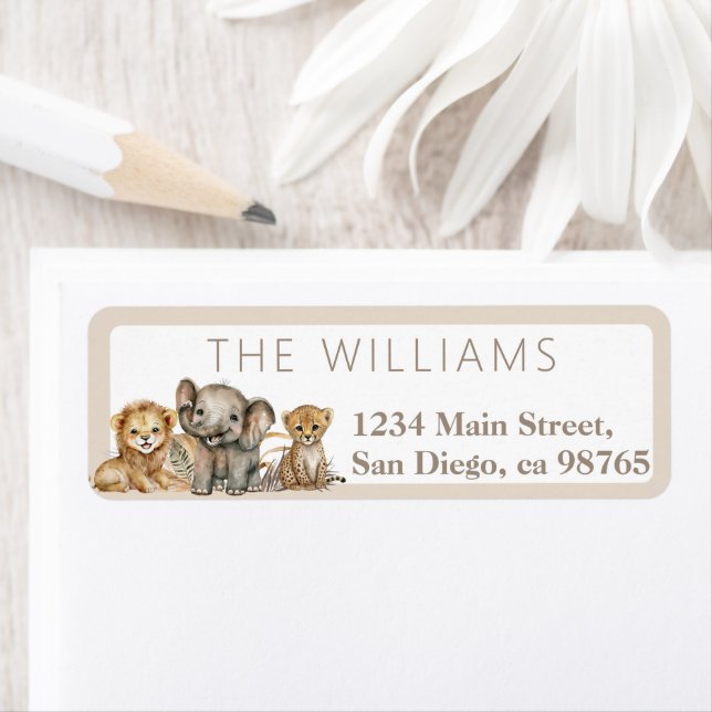 Oh Baby Safari Animals Boho Baby Dusche (Insitu)