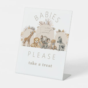 Oh Baby Safari Animals Boho Baby Dusche Leckerei Sockelschild