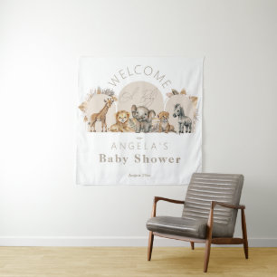 Oh Baby Safari Animals Boho Baby Dusche willkommen Wandteppich