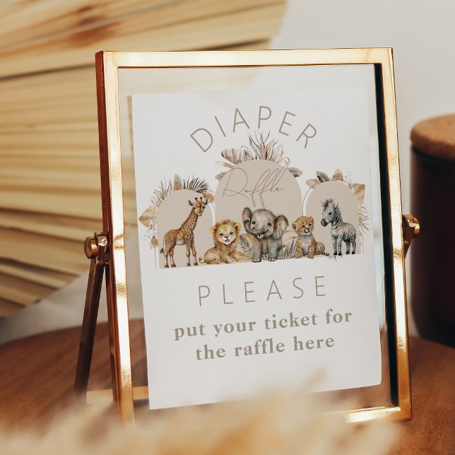 Oh Baby Safari Animals Boho Baby Dusche Windel Poster (Von Creator hochgeladen)