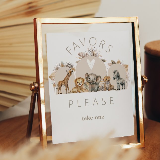 Oh Baby Safari Animals Boho Baby Shower Fovors Poster (Von Creator hochgeladen)