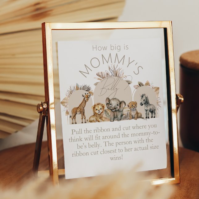 Oh Baby Safari Boho Dusche Wie groß Mama Bauchspie Poster (Von Creator hochgeladen)