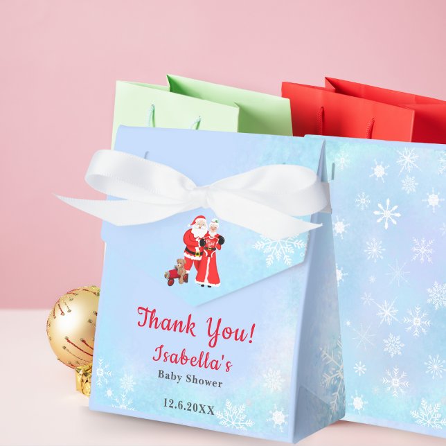 Oh Baby Santa & Mrs Claus Baby Dusche Geschenkschachtel (Unwrap Delights in Enchanting Favor Boxes for Your Baby Shower.)