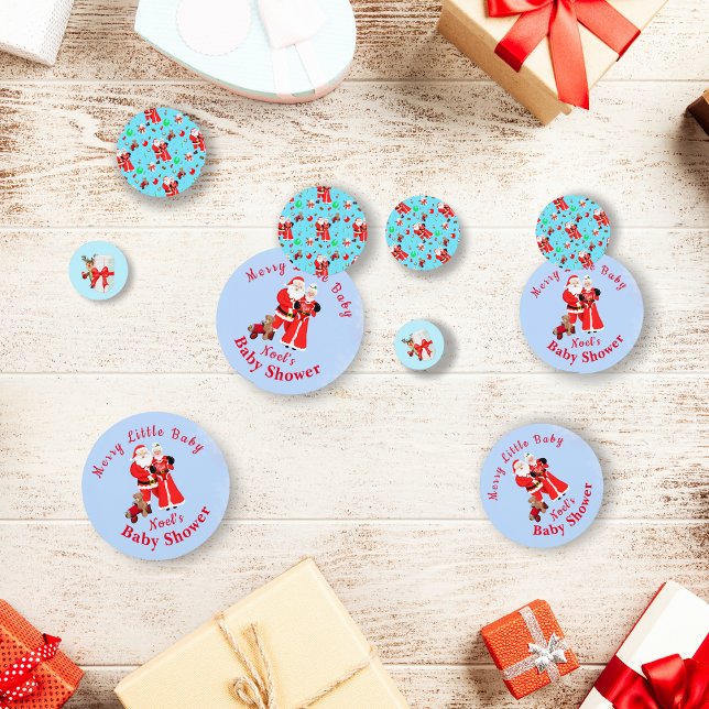 Oh Baby Santa & Mrs Claus Baby Dusche Konfetti (Festive, fun and charming confetti for your dessert or gift table. )
