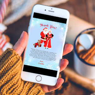 Oh Baby Santa & Mrs. Claus Babyparty Dankeskarte