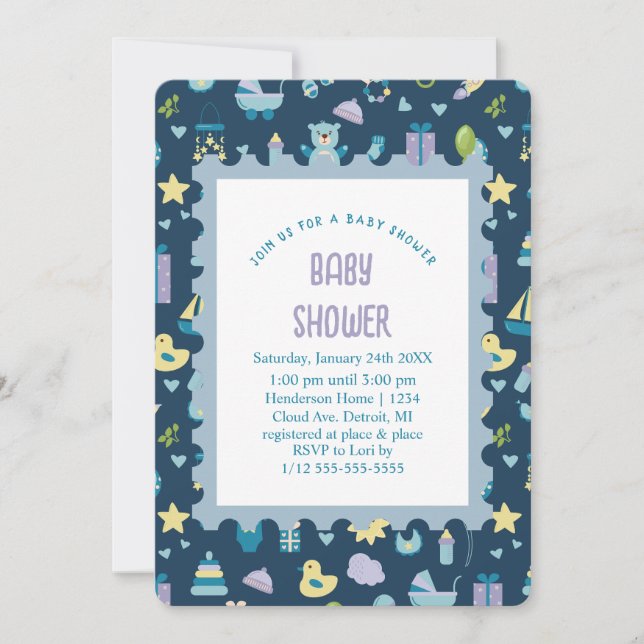 Oh Baby shower Invitation (Devant)