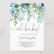 Oh baby shower invitation bébé garçon