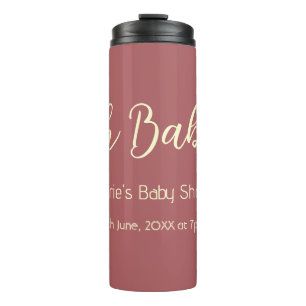 oh Baby Shower Name Datum Maron einfach minimal tr Thermosbecher