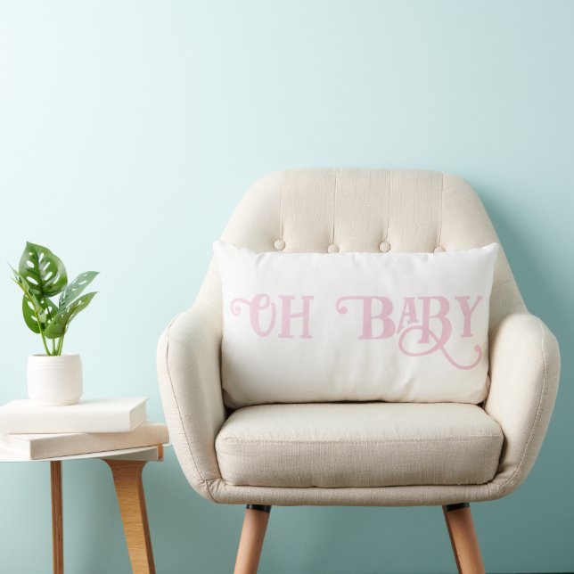 Oh Baby Soft Pink Lettisch mit Extravagantem moder Lendenkissen (Stuhl )