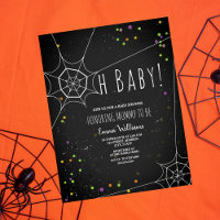 Oh Baby Spiderweb Halloween Baby Shower Einladung