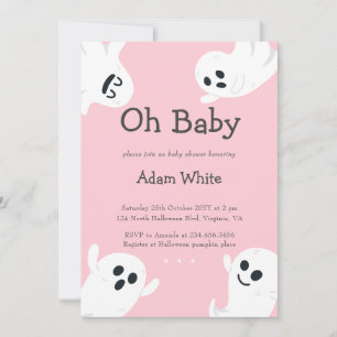 Oh Baby Spooky Ghost Halloween Fall Baby Dusche Einladung
