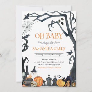 Oh Baby Spooky Halloween Kinderdusche Einladung