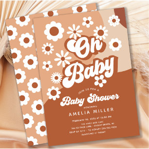 Oh Baby Super Baby shower Invitation