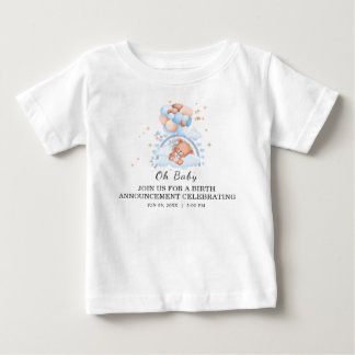 Oh Baby Süßer Bär Geburtsankündigung T-shirt