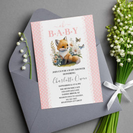 Oh Baby Sweet Foxy Baby Dusche Einladung Postkarte