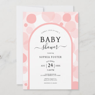 Oh Baby Sweet pink arch Girl Baby Dusche Einladung