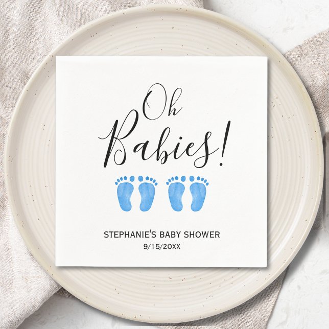 Oh Baby Twin Boys' Baby Dusche Serviette (Von Creator hochgeladen)