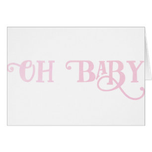 Oh Baby TYPOGRAPHIE Rosa Mädchen Mädchen