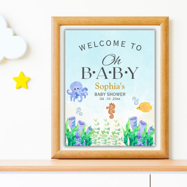 Oh Baby Under Sea Baby Shower Poster (Von Creator hochgeladen)