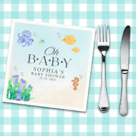 Oh Baby Under Sea Baby Shower Serviette