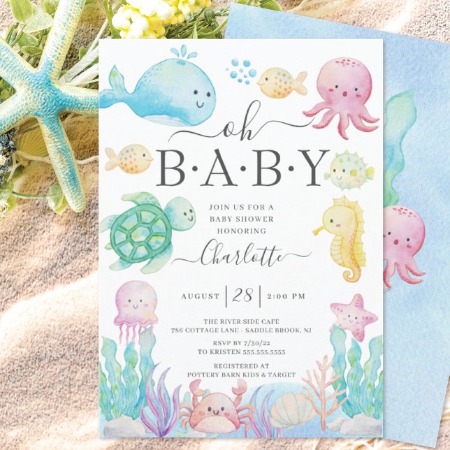Oh Baby unter der Sea Baby Dusche Einladung (Von Creator hochgeladen)