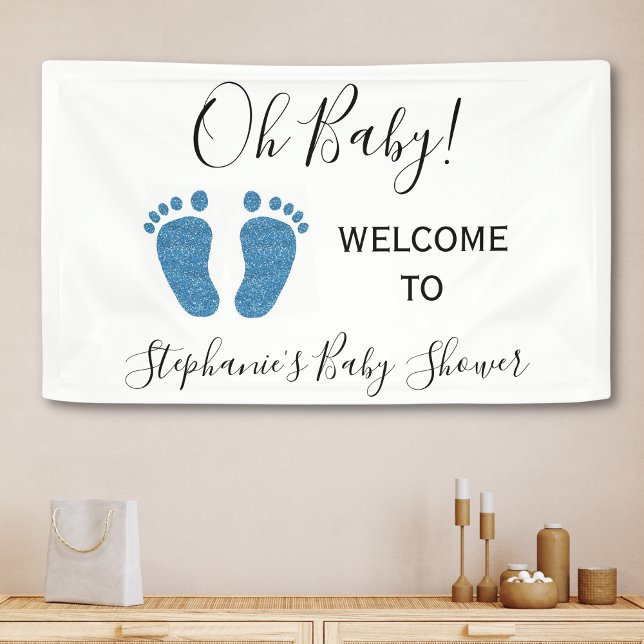Oh Baby Welcome Boy Baby Dusche Banner (Von Creator hochgeladen)