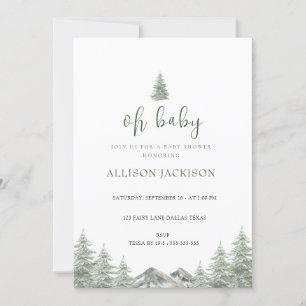 Oh Baby Wild One Mountain Baby Dusche Einladung
