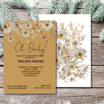 Oh Baby Winter Wildblume rustikale Blütendusche