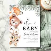 Oh Baby Woodland Animals Baby Dusche
