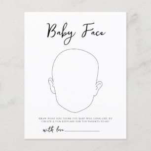 Oh Baby Woodland Baby Face Game Baby Dusche