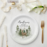 Oh Baby Woodland Watercolor Rustic Baby Dusche Pappteller<br><div class="desc">Oh Baby Woodland Watercolor Rustic Baby Shower Paper Teller. Matching-Elemente verfügbar.</div>