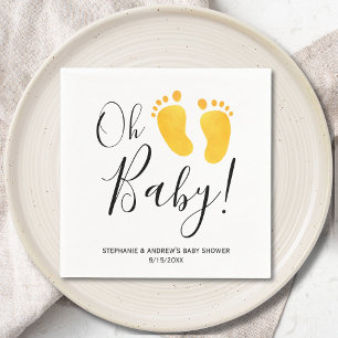 Oh Baby Yelow Feet Baby Dusche Serviette