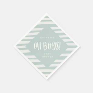 Oh, Baby! Zwei Jungen Babydusche Party Serviette