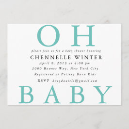 Oh Babyparty-Einladung des Baby-| Einladung