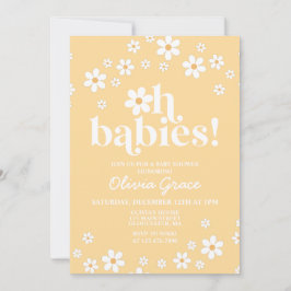 Oh Babys! Daisy gelbe Babydusche Einladung
