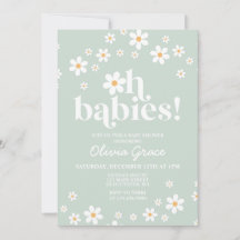 Oh Babys! Daisy green Baby Shower