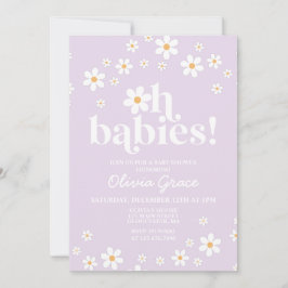 Oh Babys! Daisy lilac Baby Shower Einladung
