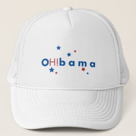 OH-! bama - Blau-u. Rot-Sterne Truckerkappe