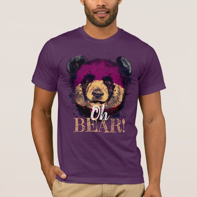 "OH BEAR" | Funny Cool Panda T-Shirt (Vorderseite)