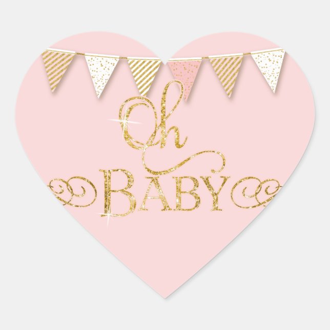 OH BÉBÉ ! Baby shower Favoriser Sticker Banner Pen (Devant)