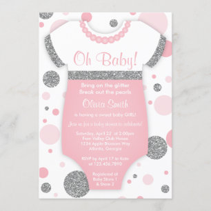 Oh bébé, invitation de baby shower, parties