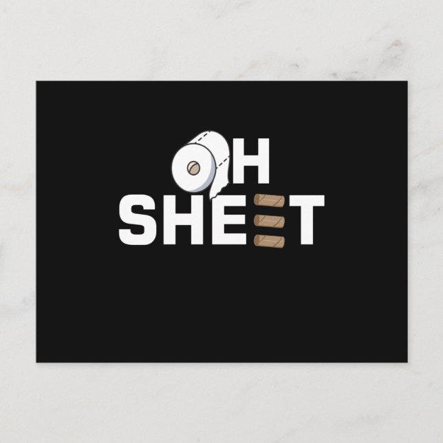 Oh Blatt Toilettenpapier Toilette Postkarte (Vorderseite)