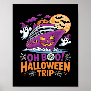 Oh Boo Halloween Reise Geist Ts Schiff Gruselig Re Poster