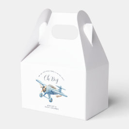 Oh Boy! Adventure Awaits Aviator Boy Baby Shower Geschenkschachtel